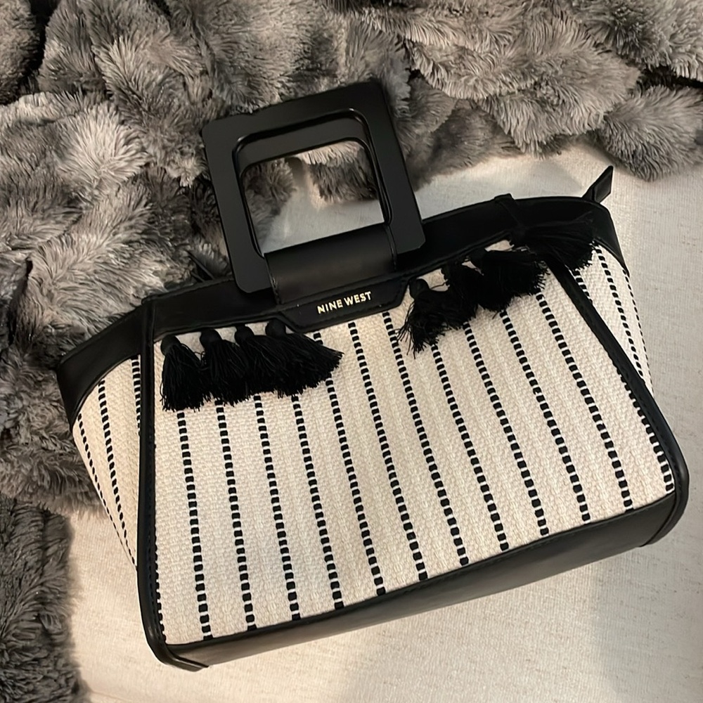 Nine West Black and Cream Satchel